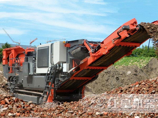 紅星機器建筑垃圾移動破碎機的圖片
