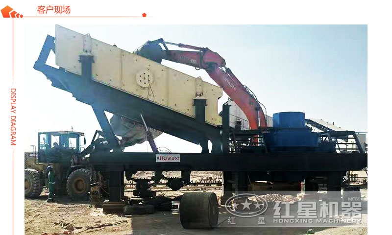 車載流動(dòng)式打沙機(jī)作業(yè)現(xiàn)場