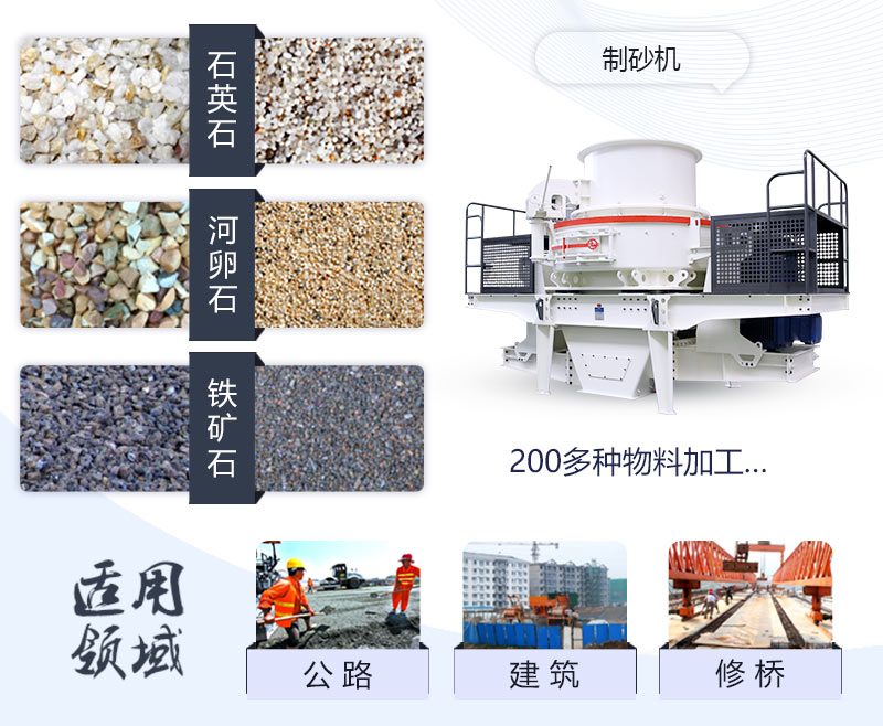 制砂機加工物料優(yōu)勢