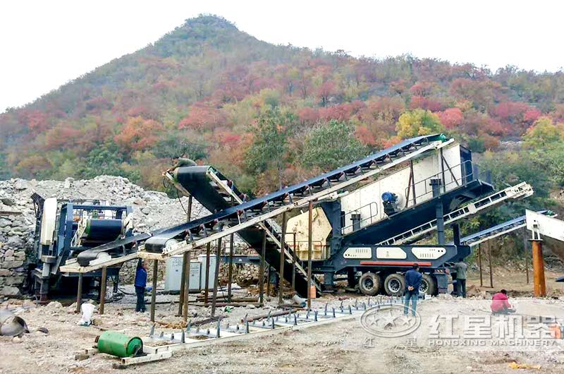二合一移動顎式反擊破一體機用戶現(xiàn)場